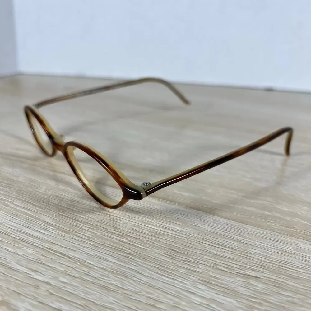 MiCrO shapes la Bella 45 Eyeglasses DAMAGED Brown Frames 45-17-135 Japan
